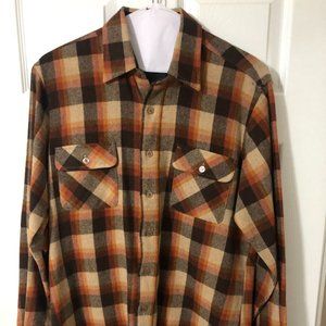 Vintage WOOL FLANNEL Shirt Plaid Grunge Large Sportswear by Country Touch Hunter